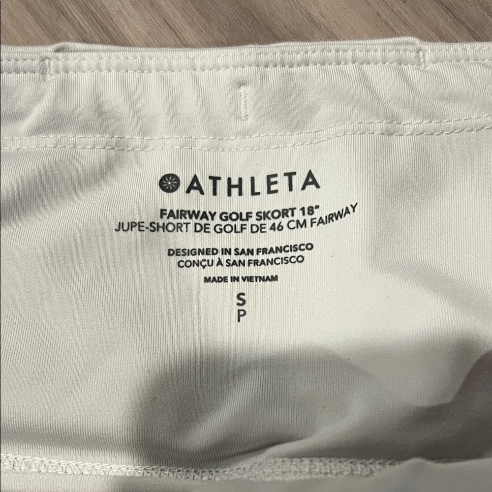 Athleta White Fairway Golf Skort 18” - Picture 3 of 3